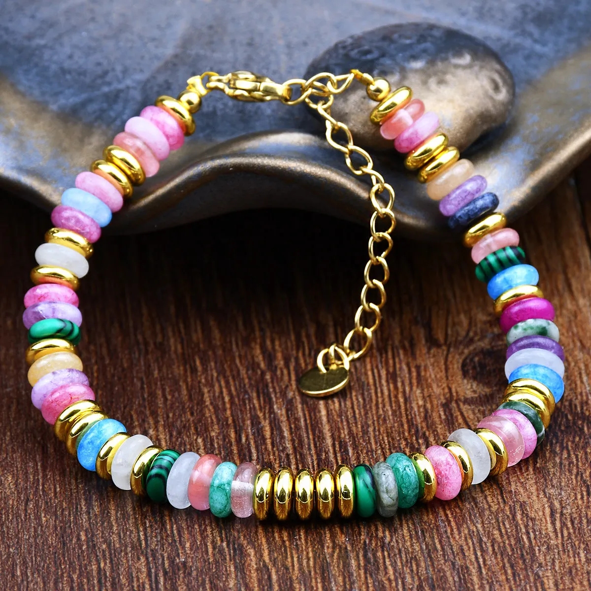 Wholesale minority high sense does not fade natural stone crystal bracelet