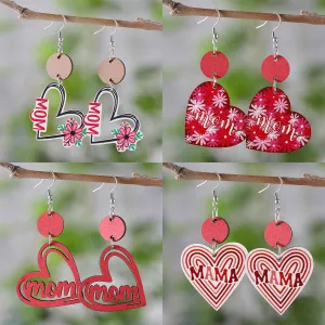 Wholesale MOM flower heart disc stitching pendant