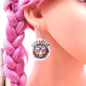 Wholesale Mother's Day Acrylic Lion Mama Earrings