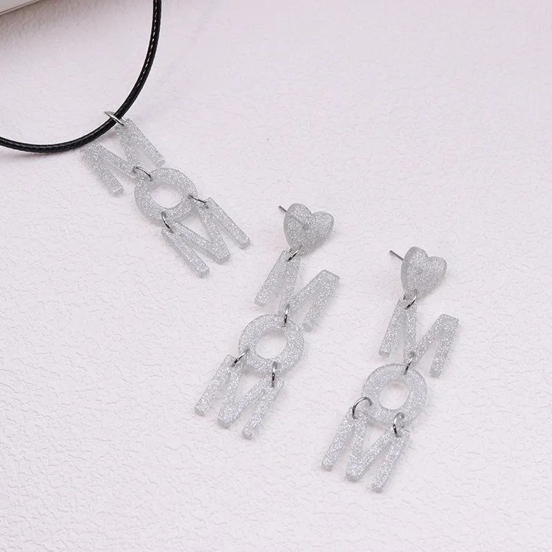 Wholesale Mother's Day Acrylic Printed Earrings