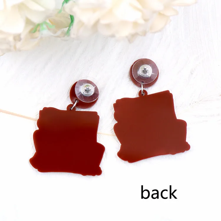 Wholesale Mother's Day Baseball Mama Acrylic Earrings