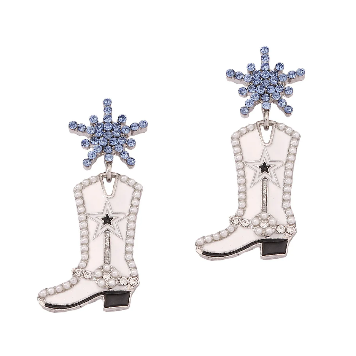 Wholesale Mother's Day Creative Oil Dripping Long Boots Alloy Earrings