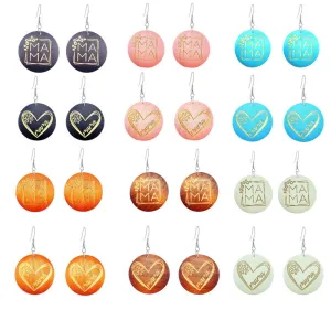 Wholesale Mother's Day Gift MAMA Wooden Earrings