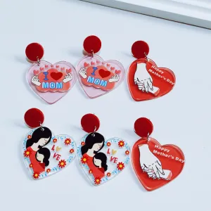 Wholesale Mother's Day Love Acrylic Letter Earrings