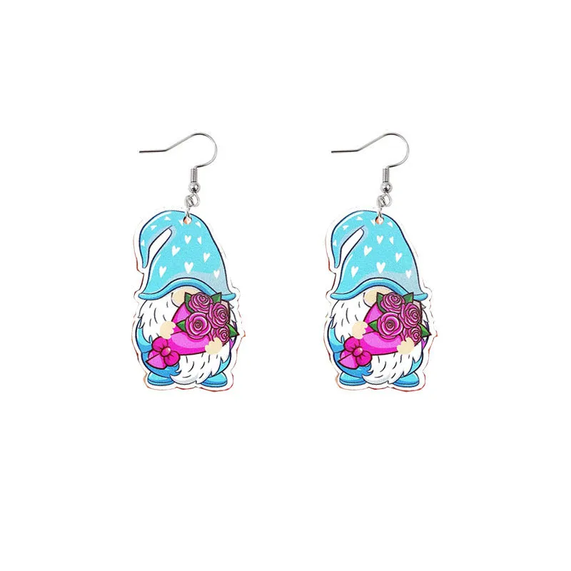 Wholesale Mother's Day Mama Sunflower Wooden Earrings