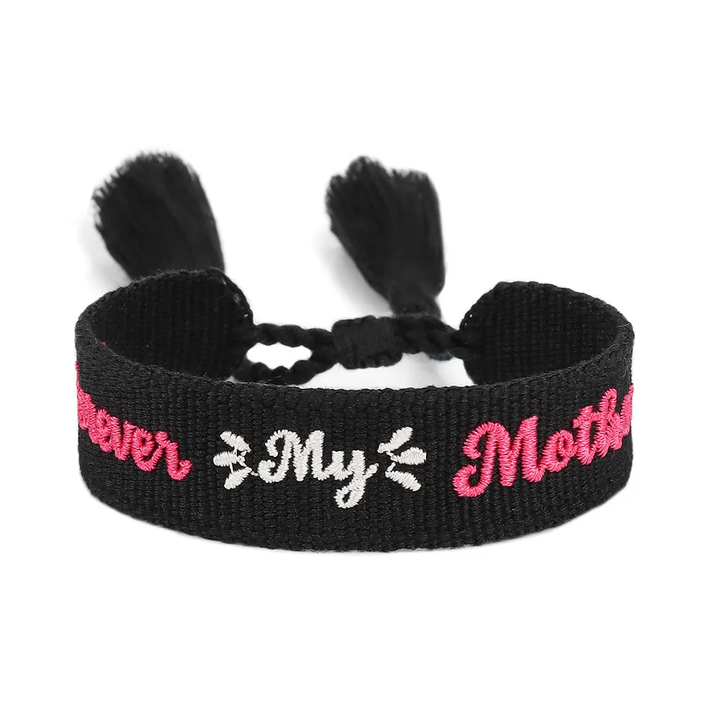 Wholesale Mother's Day MOM Peach Heart Handwoven Tassel Hand Rope