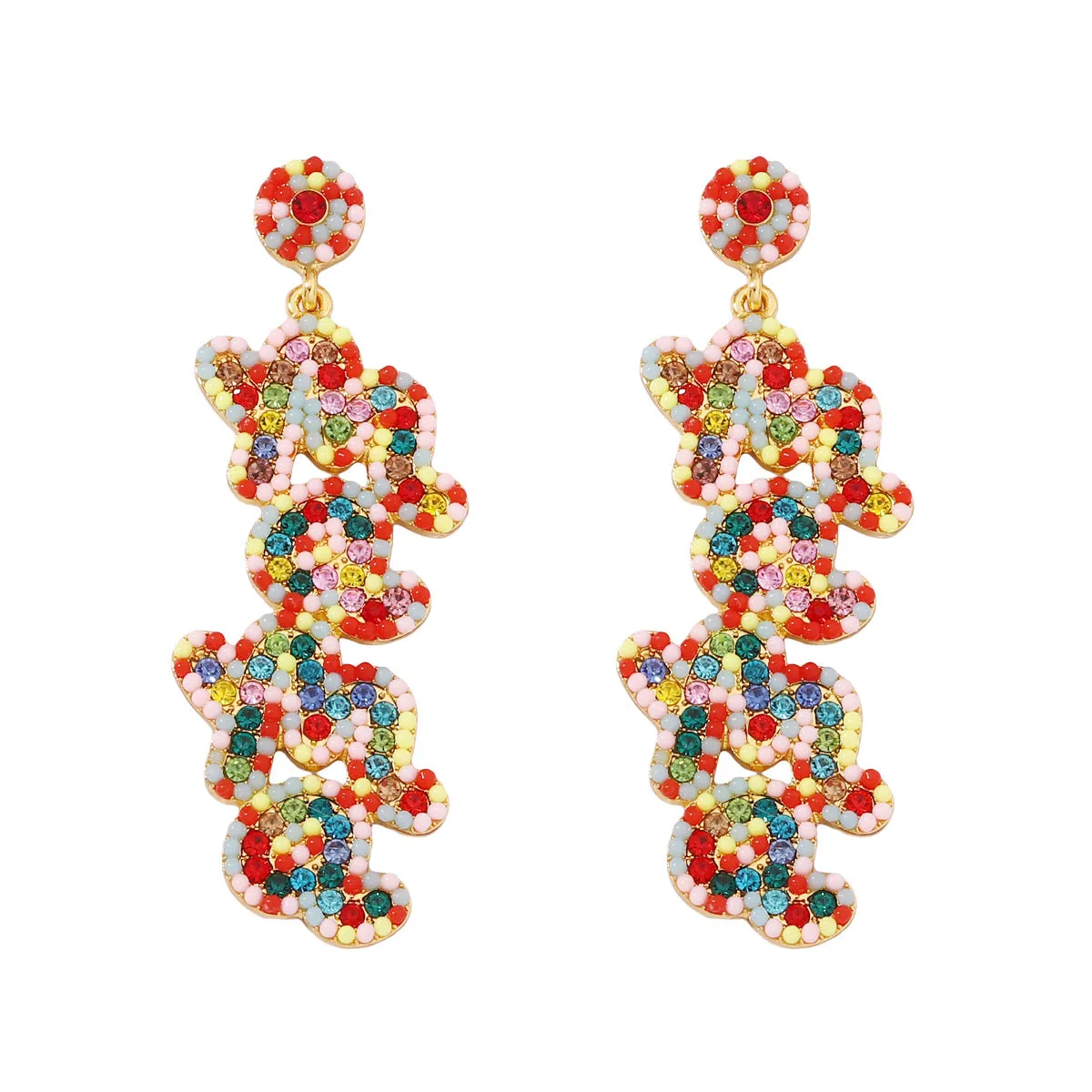 Wholesale Mother's Day Rice Beads Pearl MAMA Earrings