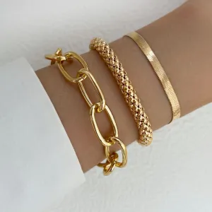 Wholesale Multi-layer vintage metal bracelet snake bone chain