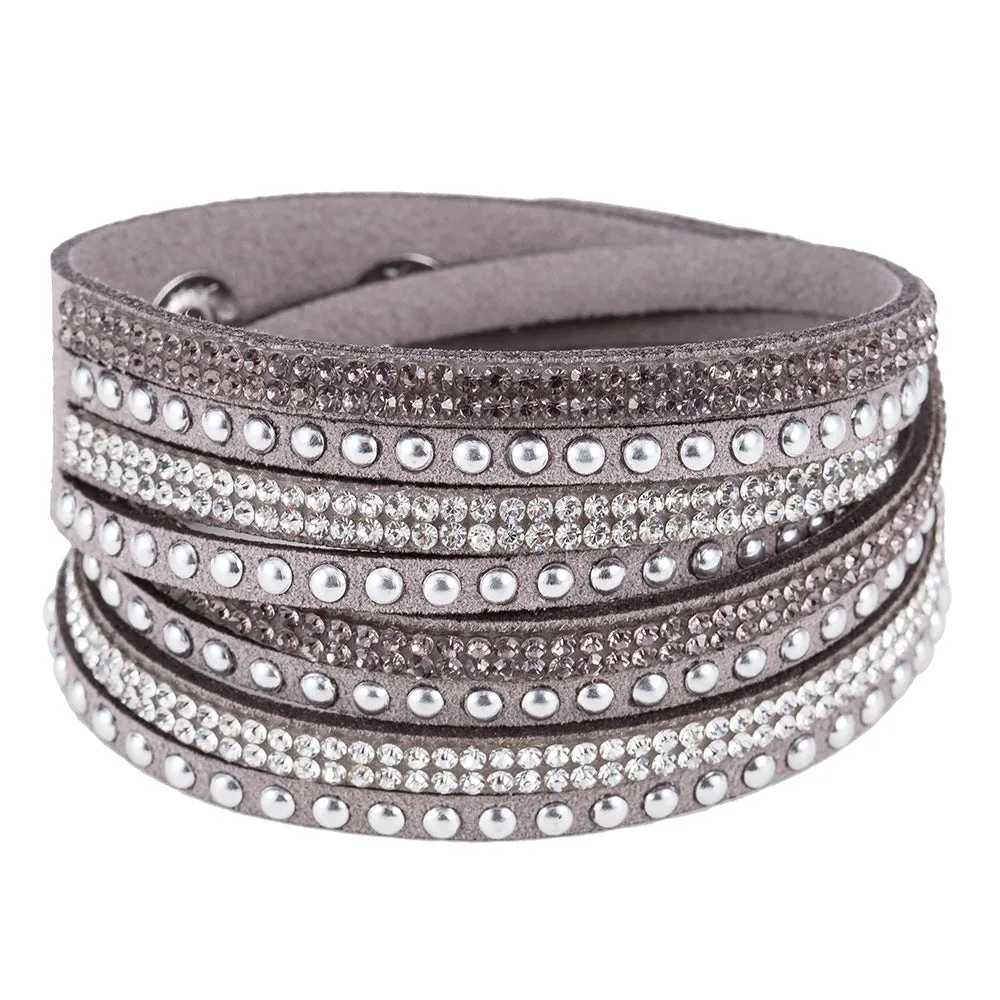 Wholesale Multi-layer Winding Diamond Inlaid Alloy Bracelets