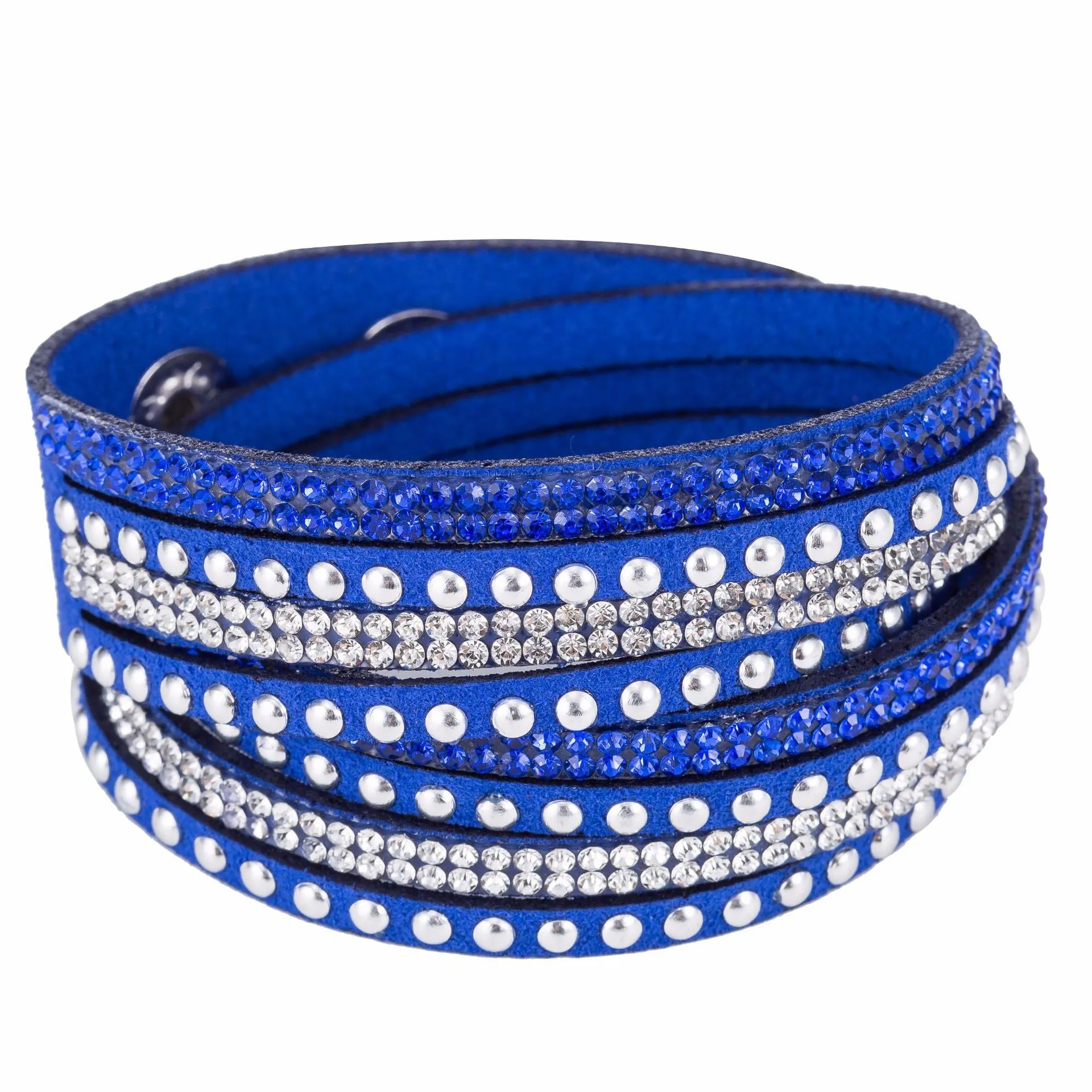Wholesale Multi-layer Winding Diamond Inlaid Alloy Bracelets