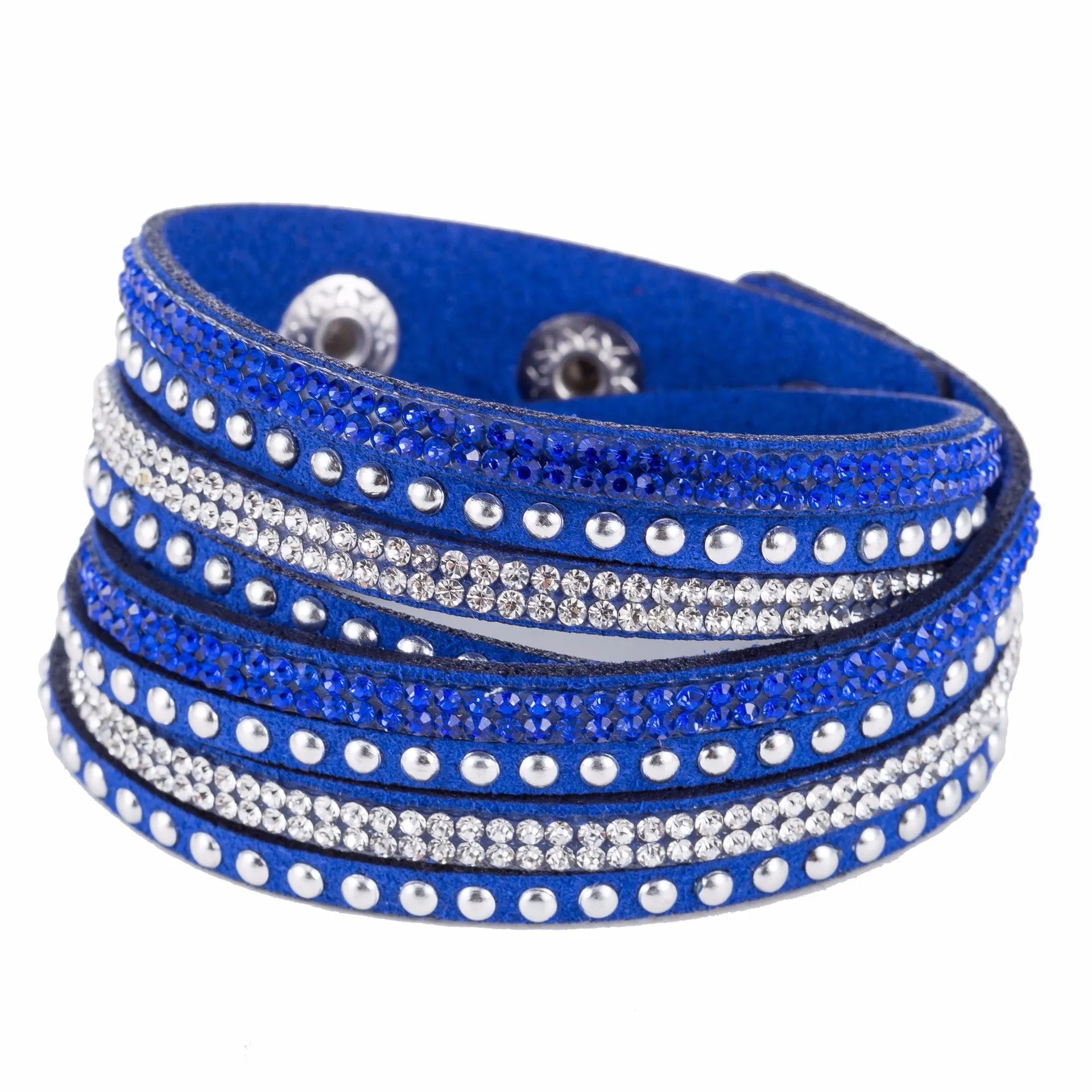 Wholesale Multi-layer Winding Diamond Inlaid Alloy Bracelets