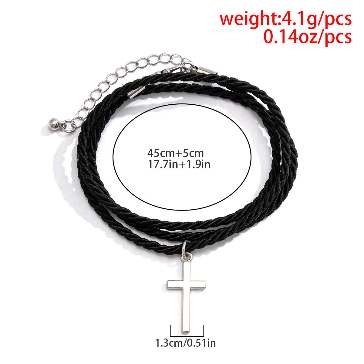 Wholesale Multi-layered braided cross bracelet for men