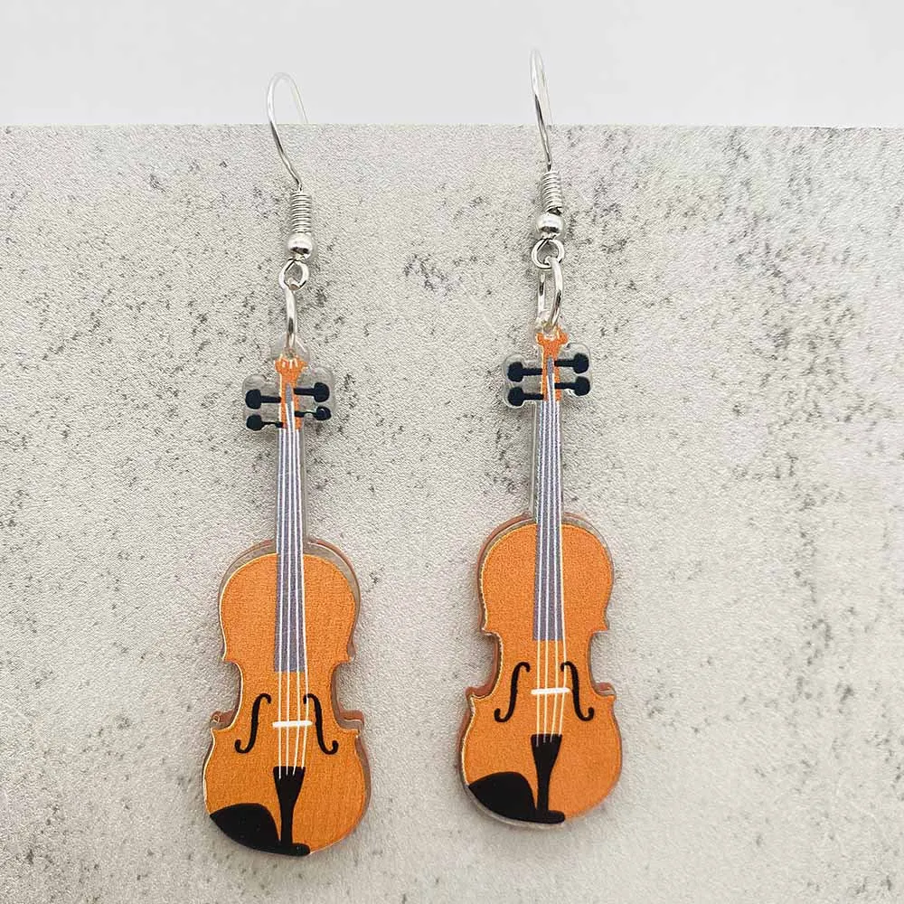 Wholesale Music Instruments Electronic Guitar Acrylic Earrings