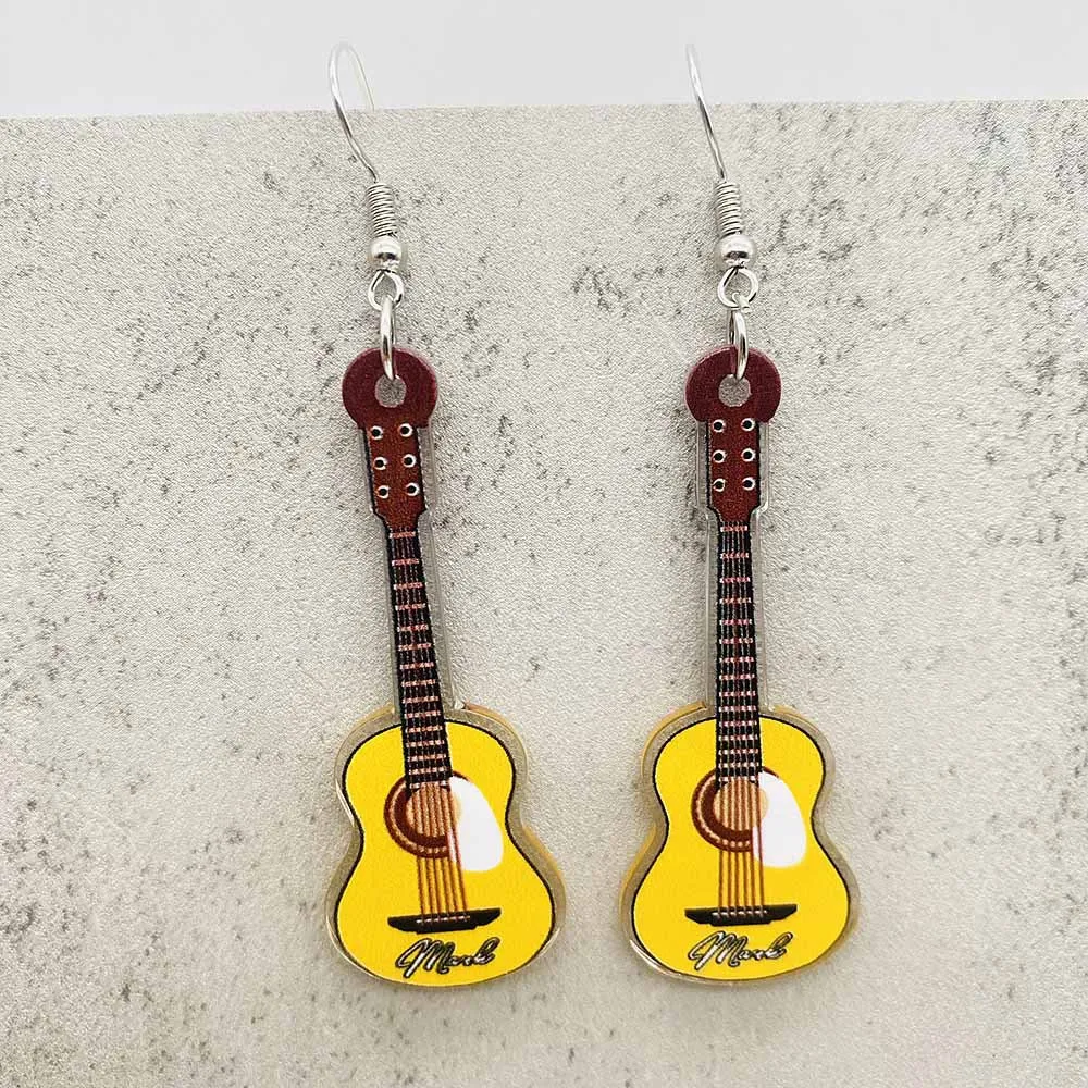 Wholesale Music Instruments Electronic Guitar Acrylic Earrings