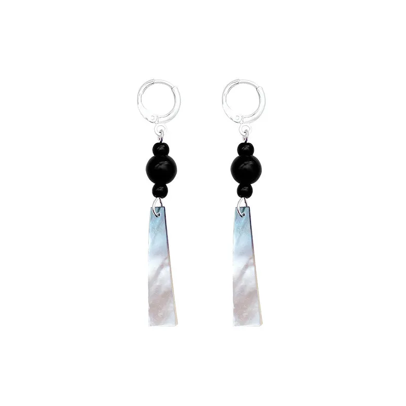 Wholesale National Style Tassel Black Earrings High-end Retro Earrings