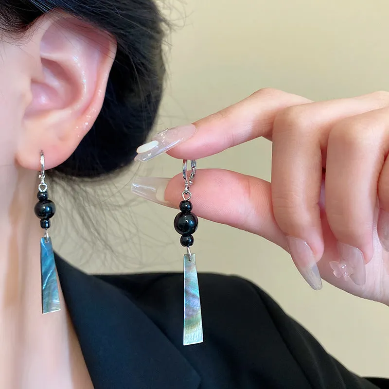 Wholesale National Style Tassel Black Earrings High-end Retro Earrings