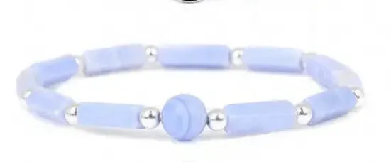 Wholesale Natural Amethyst Square Bead Bracelet