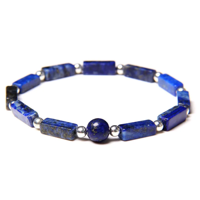 Wholesale Natural Amethyst Square Bead Bracelet