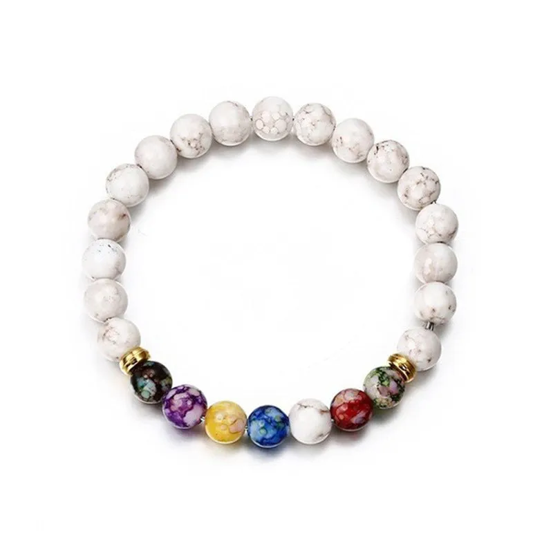Wholesale Natural Lava Stone Glass Bracelet