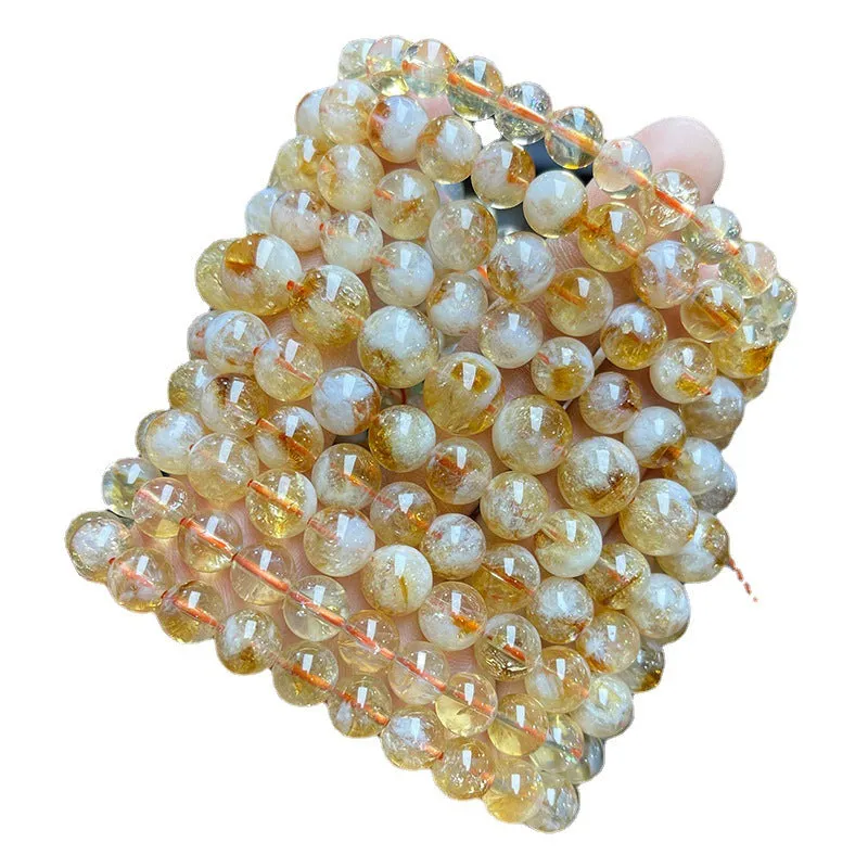 Wholesale Natural Snowflake Huangta Crystal Bracelet