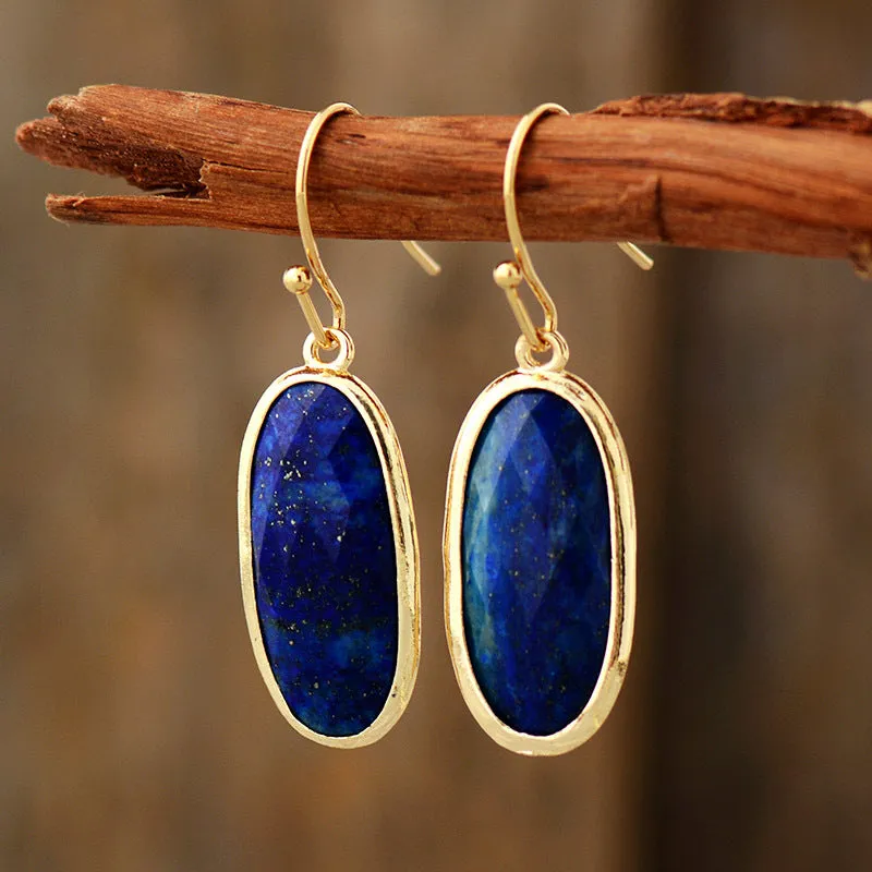 Wholesale Natural Stone Amethyst Pendant Earrings