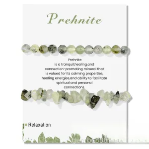 Wholesale Natural Stone Card Gravel Double Layer Bracelet