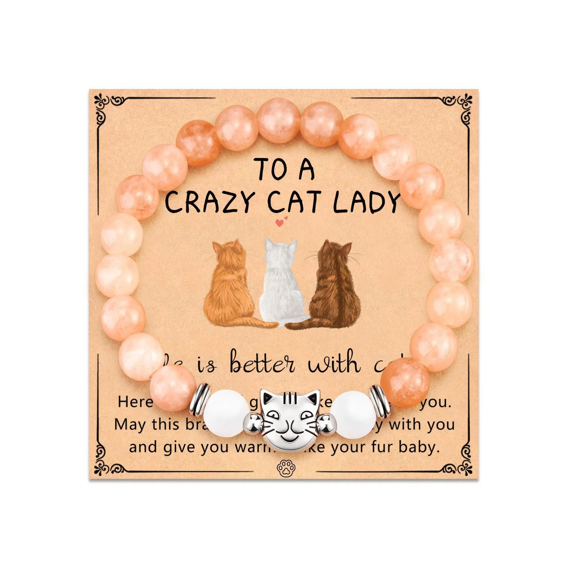 Wholesale Natural Stone Cat Black Magnet Tabby Bracelet