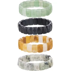Wholesale Natural Stone Crystal Facet Semi-precious Stone Agate Bracelet