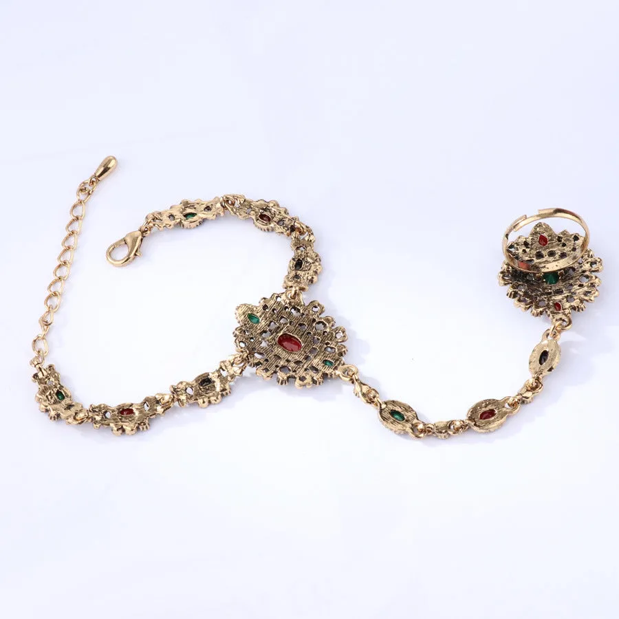 Wholesale Natural Stone Crystal Vintage Alloy Bracelets