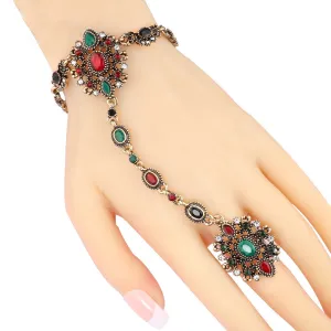 Wholesale Natural Stone Crystal Vintage Alloy Bracelets