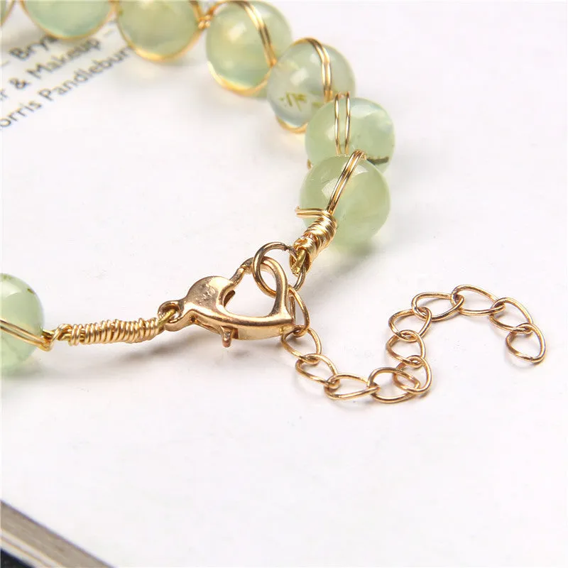 Wholesale Natural Stone Glass Beads Agate Bracelet