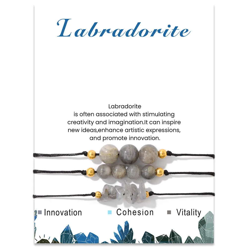 Wholesale Natural Stone Set Gravel Beads Hand Woven Bracelet