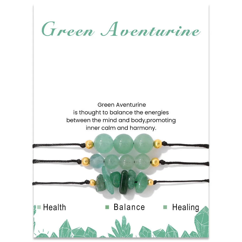 Wholesale Natural Stone Set Gravel Beads Hand Woven Bracelet