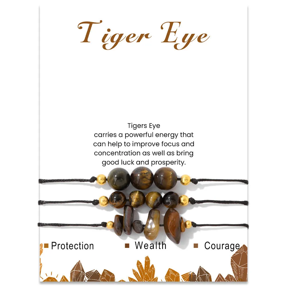 Wholesale Natural Stone Set Gravel Beads Hand Woven Bracelet