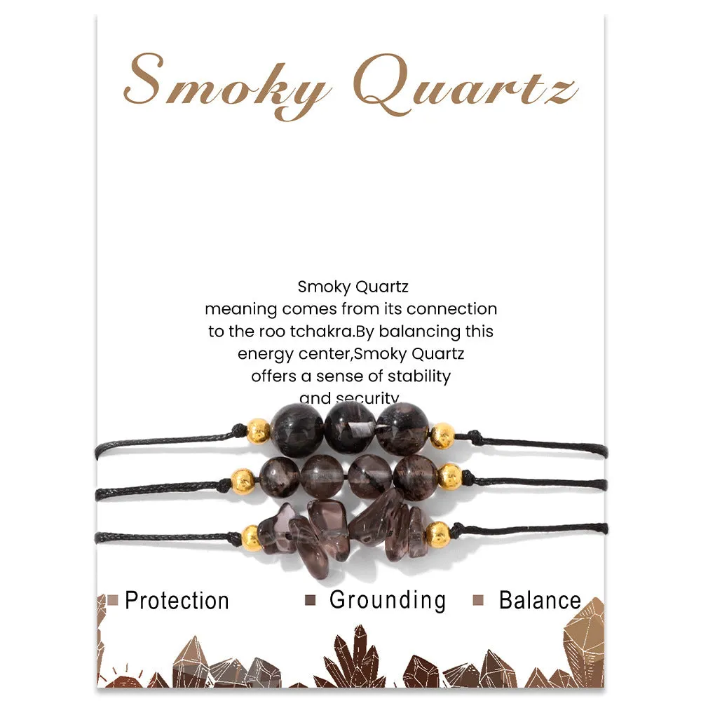 Wholesale Natural Stone Set Gravel Beads Hand Woven Bracelet