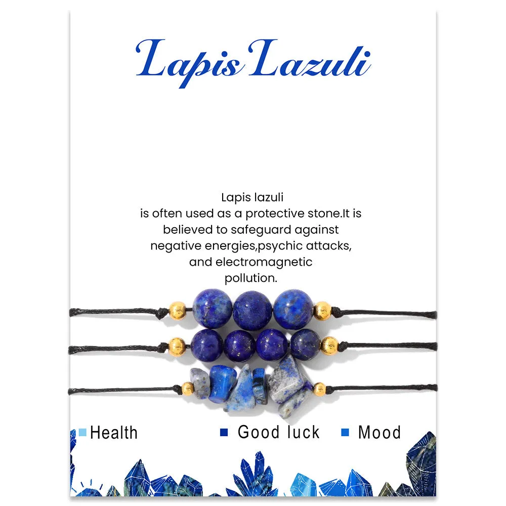 Wholesale Natural Stone Set Gravel Beads Hand Woven Bracelet
