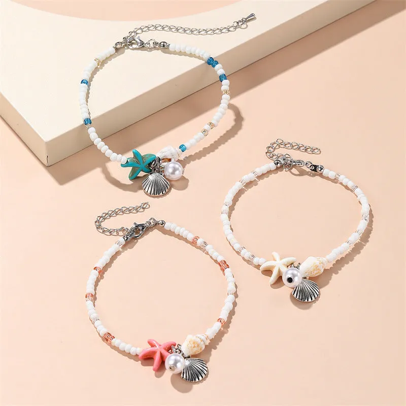 Wholesale Natural style starfish shell bracelet