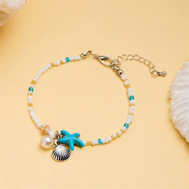 Wholesale Natural style starfish shell bracelet