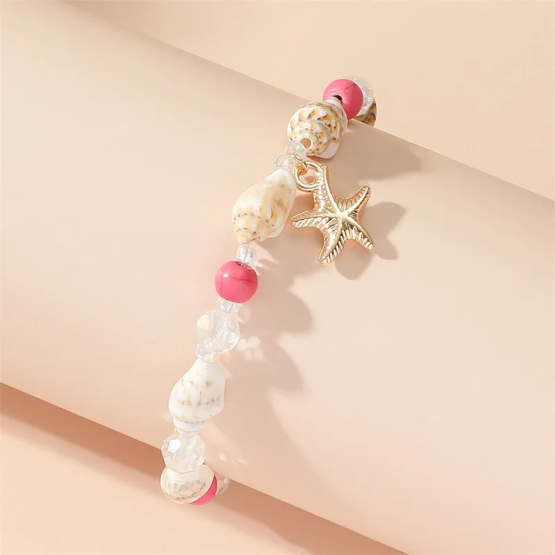 Wholesale Natural style starfish shell bracelet