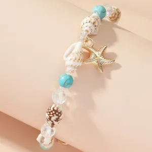 Wholesale Natural style starfish shell bracelet