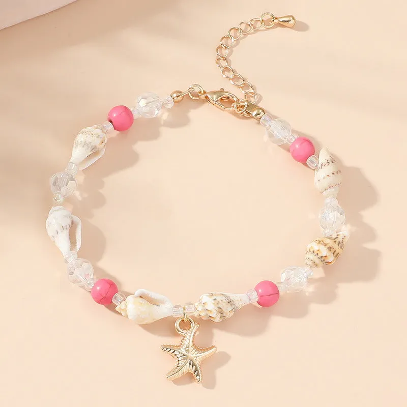 Wholesale Natural style starfish shell bracelet