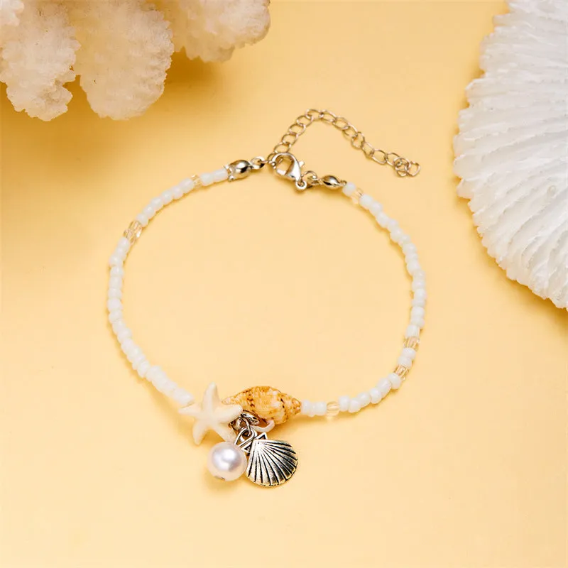 Wholesale Natural style starfish shell bracelet
