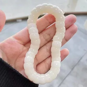 Wholesale Natural white jade bodhi root bracelet