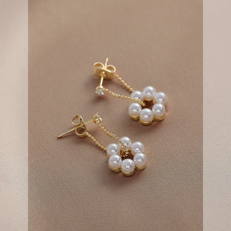 Wholesale Needle Elegant Love Heart Full Drill Crystal Earrings Fashionable High-end Feel Jewelry Accessories