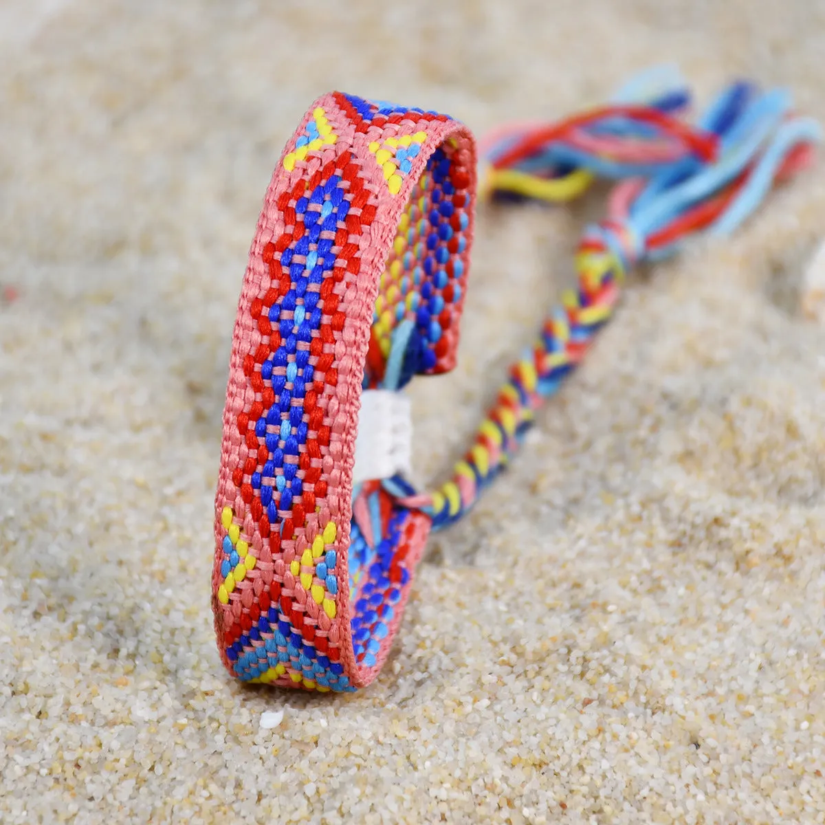 Wholesale Nepal ethnic style hand-woven hand rope color tassel Bohemian bracelet