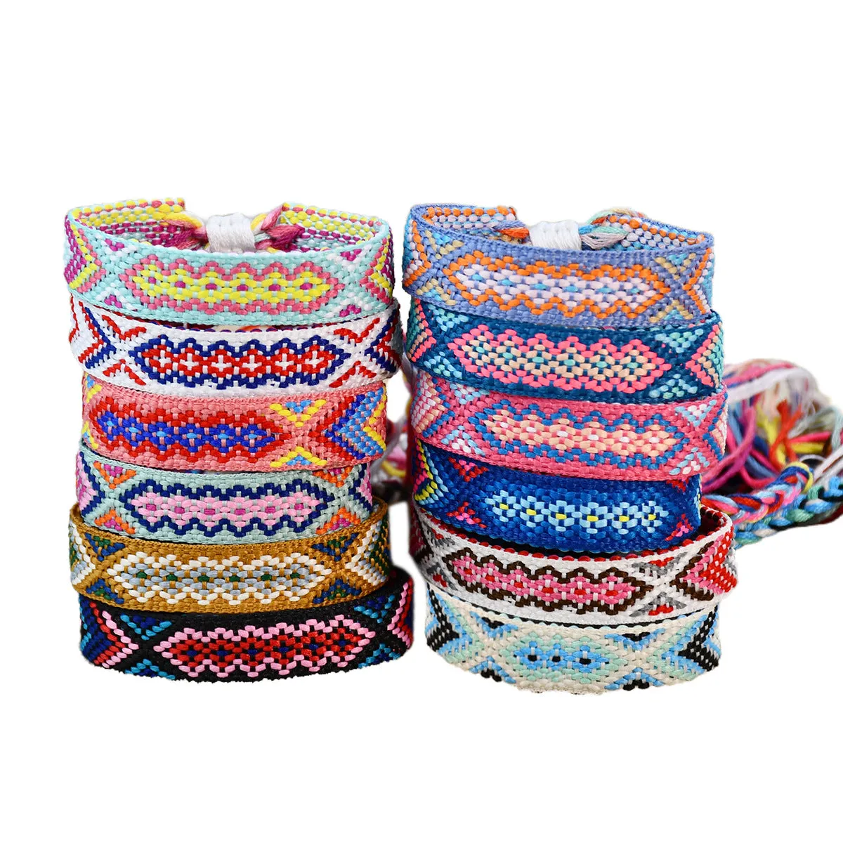 Wholesale Nepal ethnic style hand-woven hand rope color tassel Bohemian bracelet