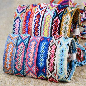 Wholesale Nepal ethnic style hand-woven hand rope color tassel Bohemian bracelet