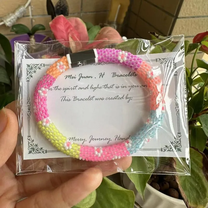 Wholesale Nepalese Hand-woven Japanese Essential Oil Diffuser Beaded Bracelet