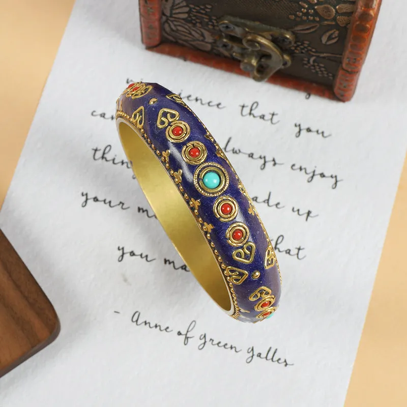 Wholesale Nepalese-style Retro Brass Bracelet