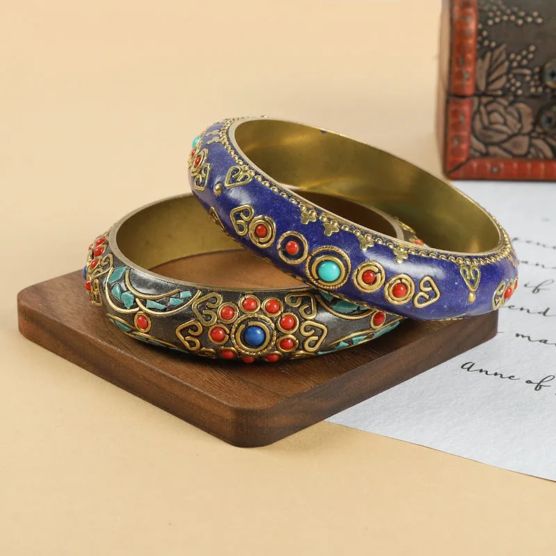Wholesale Nepalese-style Retro Brass Bracelet